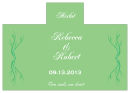 Personalized Honeymoon Waves Rectangle Wine Wedding Label 4.25x3